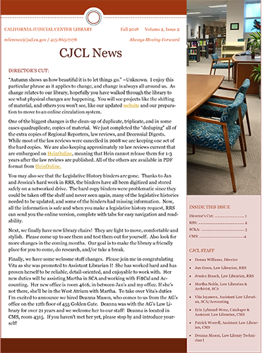 CJCL News 2018 Fall