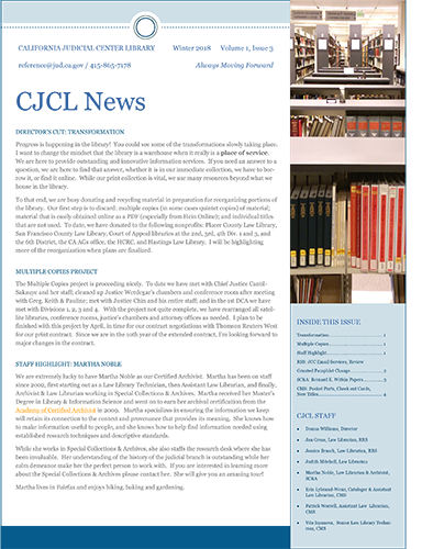 CJCL News 2018 Winter